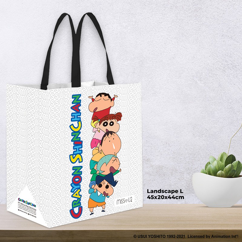 

LZN U2 TAS BELANJA TOTE BAG - OFFICIAL REUSABLE ECO BAG CRAYON SHINCHAN & FRIENDS A76