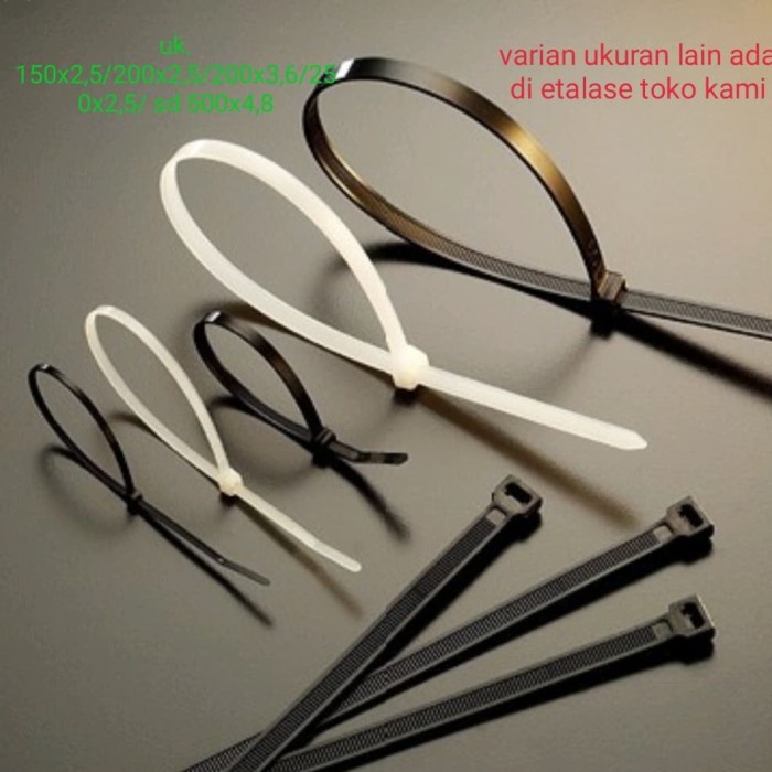 

Terlaris Kabel Ties 40 Cm Jumbo (7,6X400) /Sabuk Kabel/ Tali Serut/Plastik Ikat