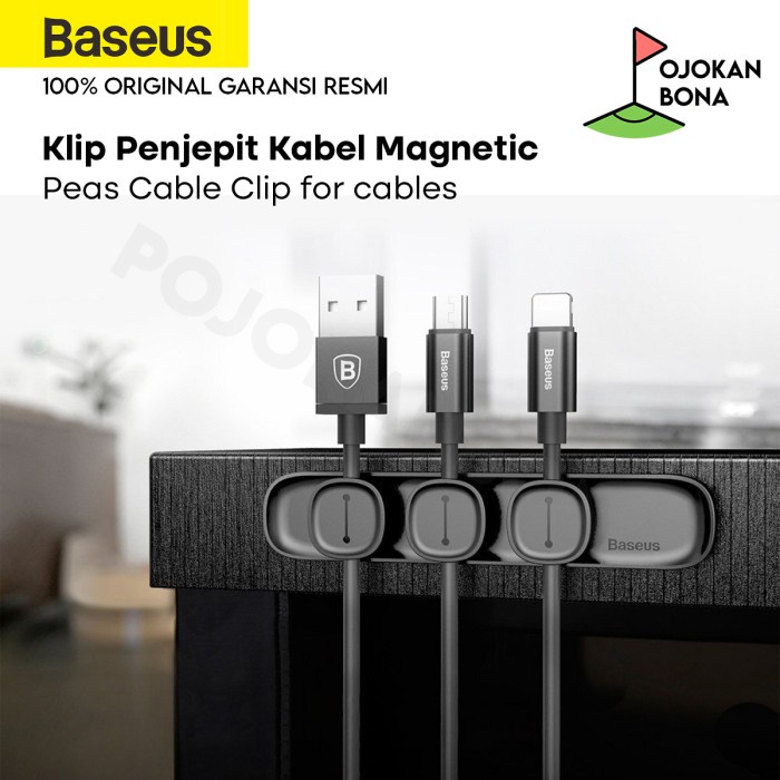 

Terlaris Baseus Klip Penjepit Kabel Peas Cable Clip Acwdj