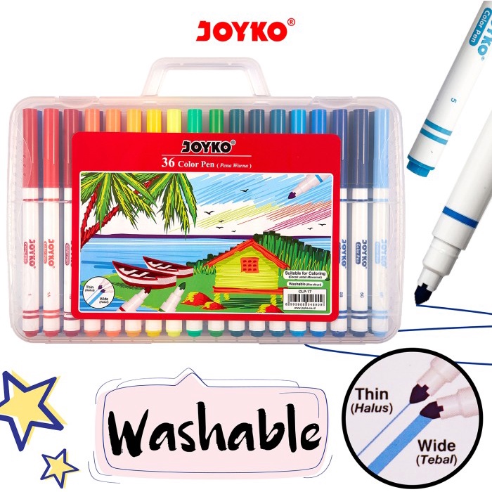 

Best Seller Color Pen Pulpen Pena Warna Joyko Clp-17 36 Warna Colors