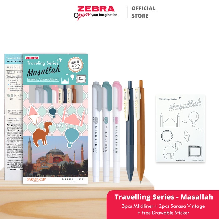 

Best Seller Zebra Sarasa Mildliner Travel Series - Limited Edition