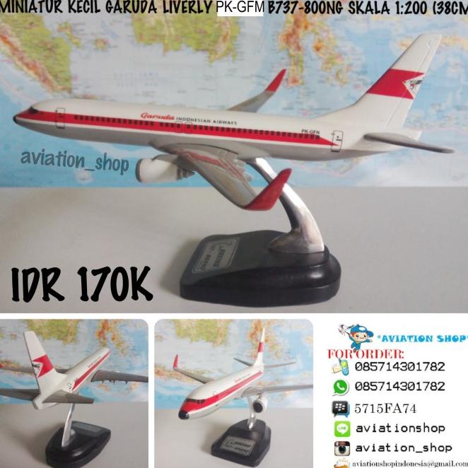 Miniatur Pesawat Diecast Garuda Indonesia Pk-Gfm Boeing 737-800Ng 19Cm