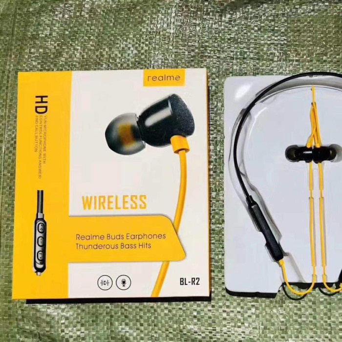 earphone Headset Bluetooth Realme Buds Wireless Sport/ BL-R2 N8M3 KARAKTER BAGUS VIRAL earphones wir