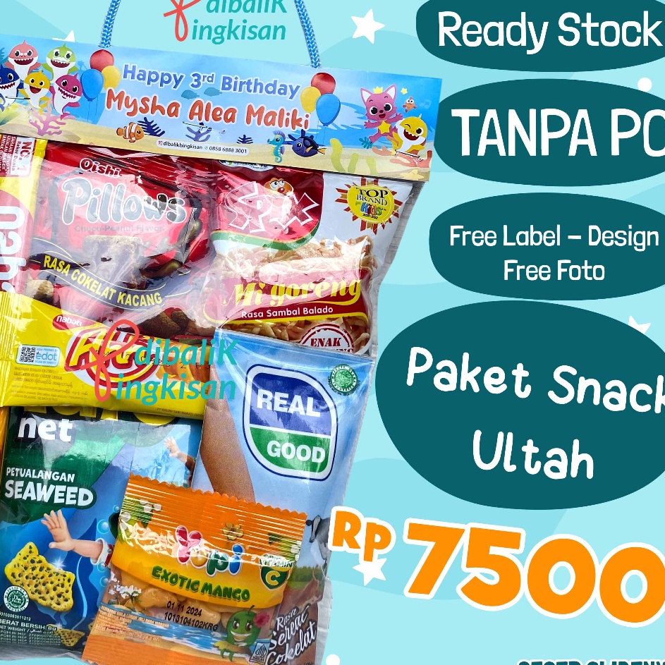 

♘ XIII 4314 Paket Snack Ulang Tahun Anak / Bingkisan / Snack Ultah / Pernikahan / Tasyakuran GRATIS LABEL MURAH ❤[PROMO MURAH!!!]❤ ぼ