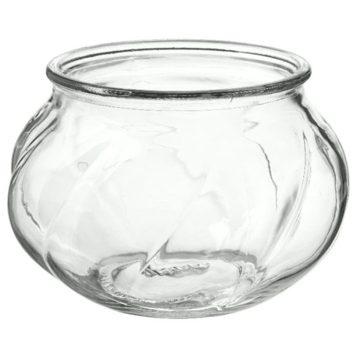 UPE VILJESTARK IKEA Pot Bunga Kaca Bening Bulat - Vas Bunga 8 cm