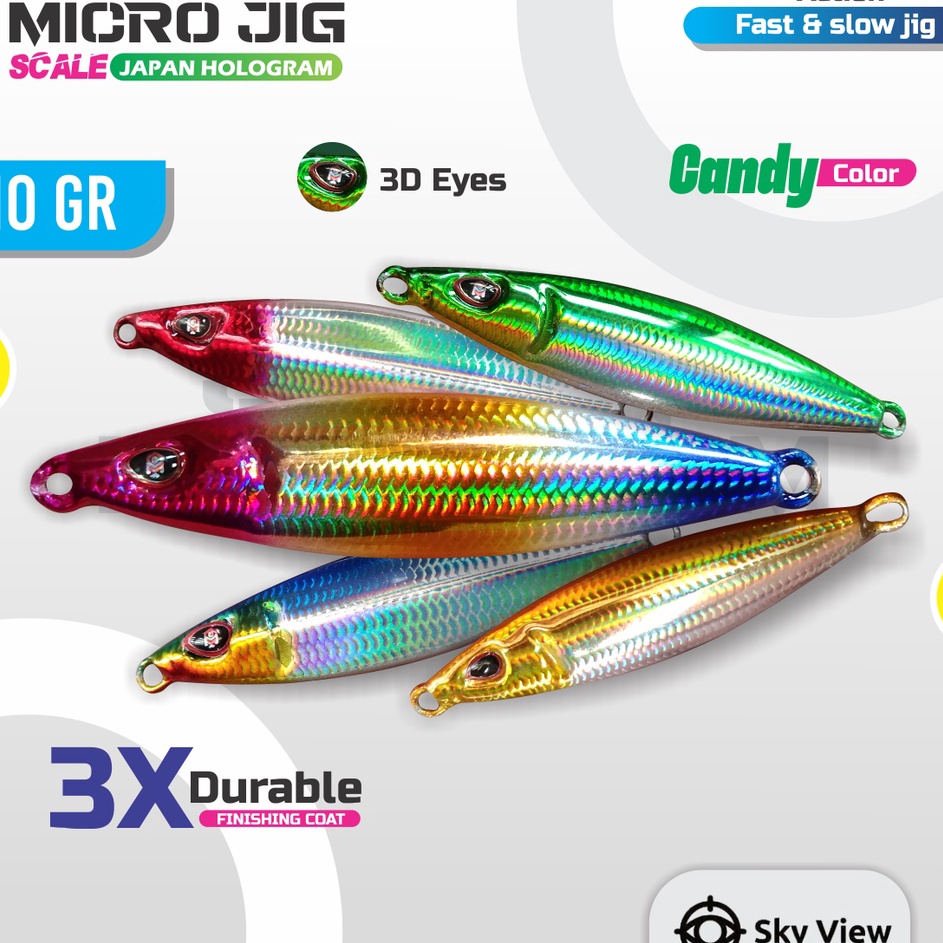 ジ X 58109 Umpan Micro Jig 10 Gram Slow Jig Mikro Jig 10g Metal Jig 10Gram 10 gr 10gr 10 g 10grm 10 g