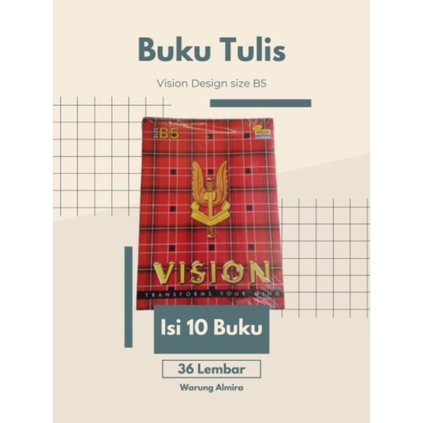 

Buku Tulis Vision dan Big Boss Campus 1 pack isi 10