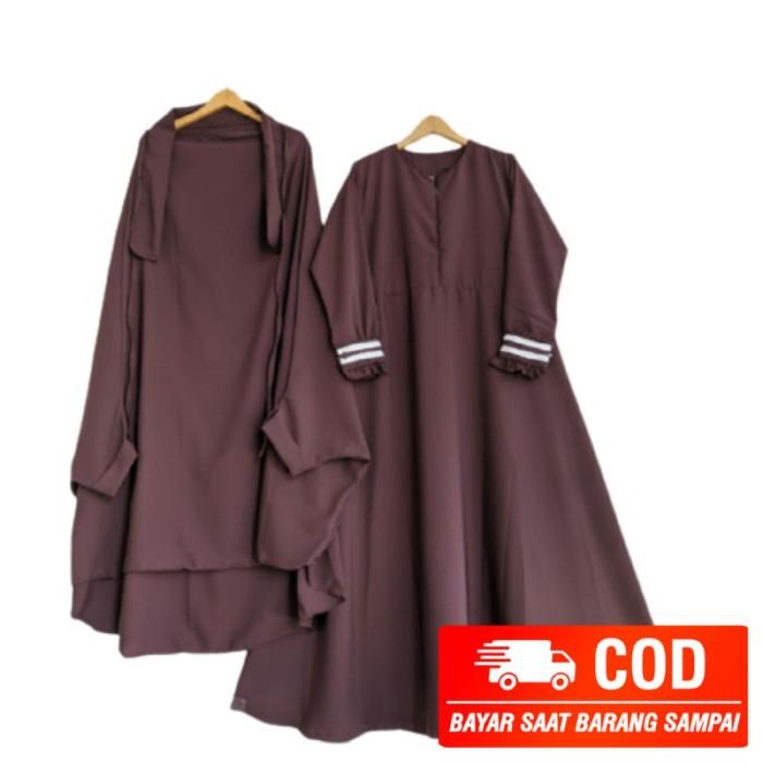 GAMIS WOLFIS NIQAB SYARI SET SYAR'I GAMIS WANITA MUSLIM GAMIS SET