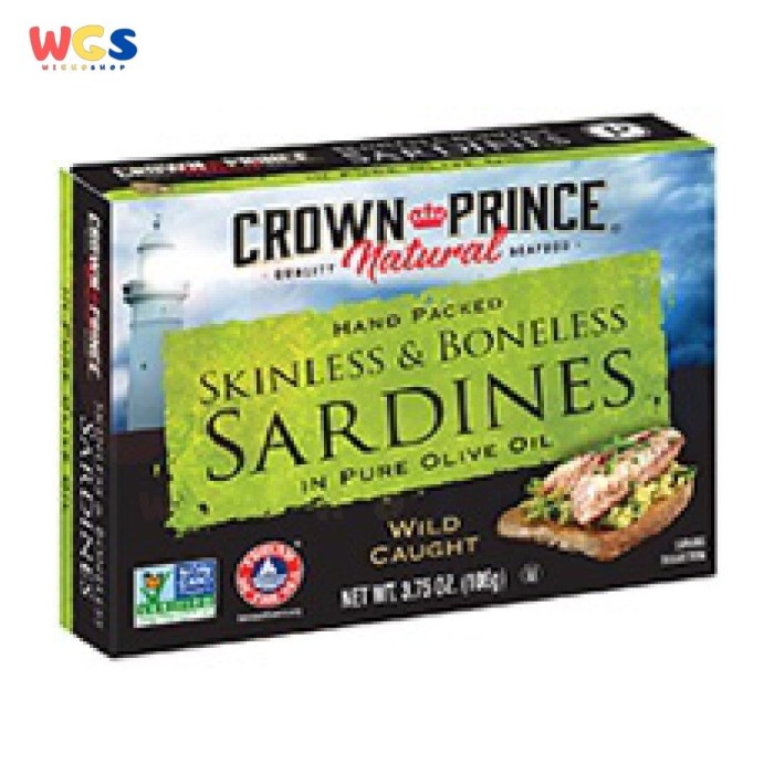 

Crown Prince Natural Skinless & Boneless Sardines In Olive Oil 106g