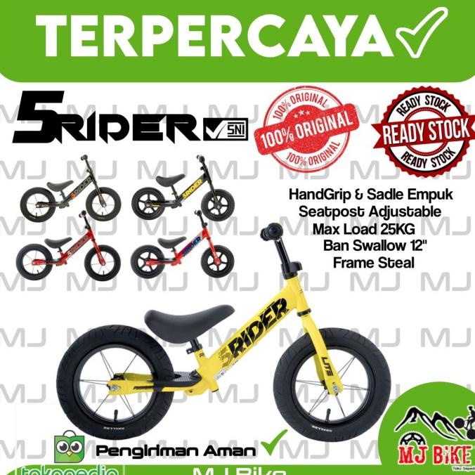 Amu Element Sepeda Balance Bike Push Bike 5 Rider Frame Besi Ban Pompa & B Bestq