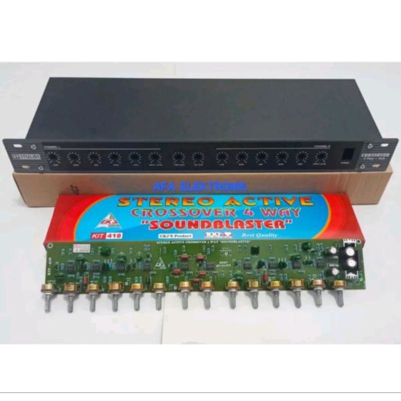 KIT Plus Box Stereo Active Crossover 4 Way SoundBlaster CKJ 418