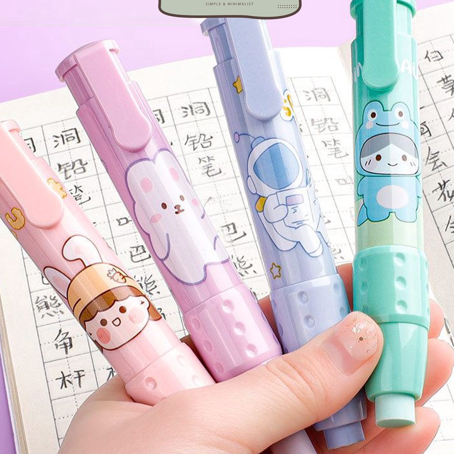 

ぼ MMM 31017 [MILOLI] 1Set PRESS THE ERASER Penghapus Pensil Karet Mekanik Refil Kartun Cute Korean - F0183 HOT ᴹᴿ°᭄