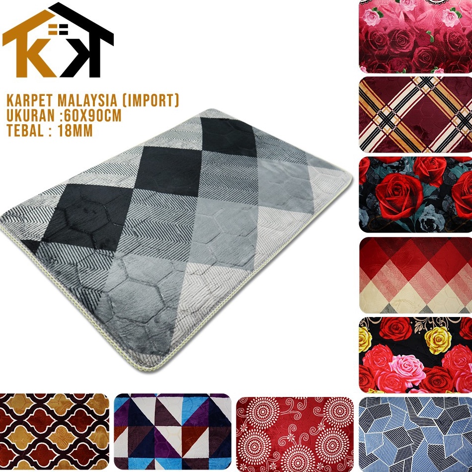 BEST SELLER. (KK)KARPET MALAYSIA IMPORT UKURAN 60X90CM High Quality
