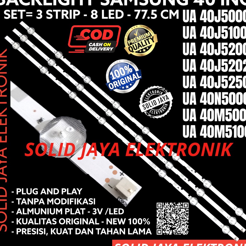 ー BACKLIGHT LED TV SAMSUNG 40 INC UA 40J5000 40J5100 40J5200 40J5202 40J5250 40N5000 40N5100 40M5000