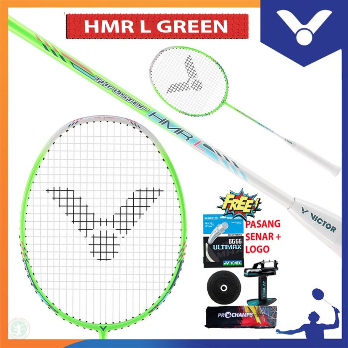 Terlaris Victor Thruster Hmr L Pink Raket Badminton Original