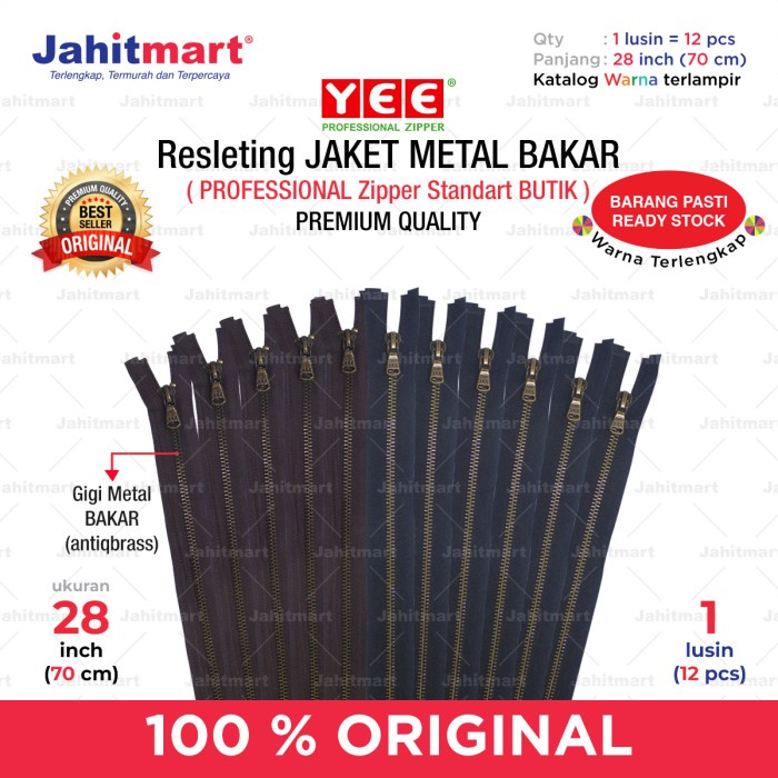 

RESLETING JAKET BESI BAKAR MERK "YEE" / MABO 28 INCI (70CM) "LUSIN