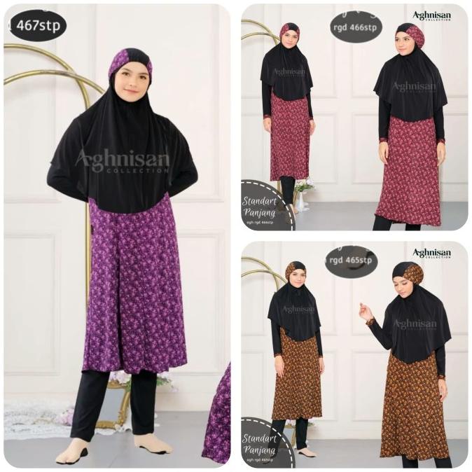 Baju Renang Wanita Muslimah Syari Gamis Standar Panjang by Aghnisan