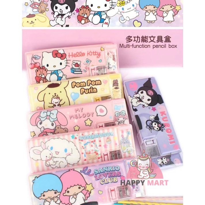 

✨TERBARU✨ Kotak pensil sanrio LOVERS kawai kuromi / cinamonroll / pompompurim murah