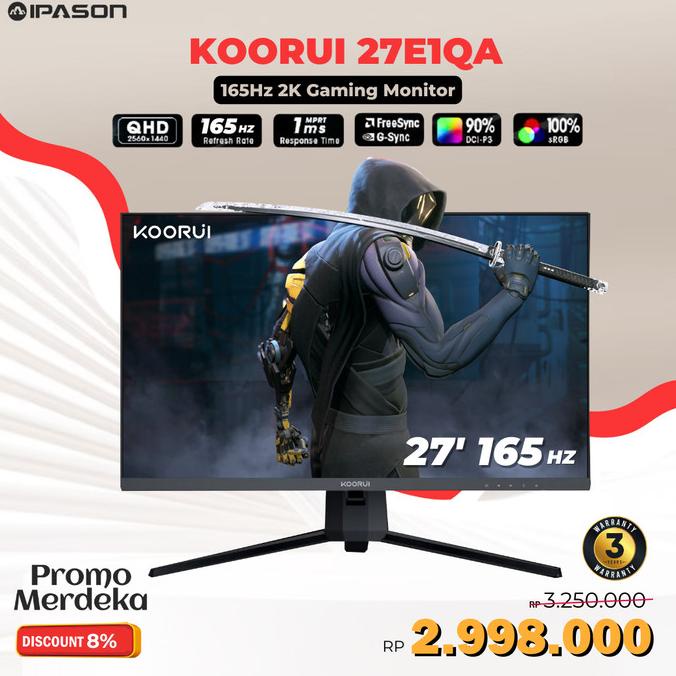 KOORUI 27E1Q 27inch 2K FAST-IPS 144Hz rotary lifting esports display