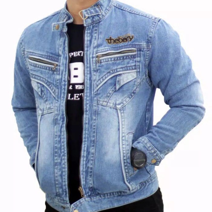 ぼ D 6477 TURUN HARGA  JAKET JEANS SLETING PRIA THE BERRY PREMIUM - JAKET JEANS PRIA - JAKET DENIM 【F