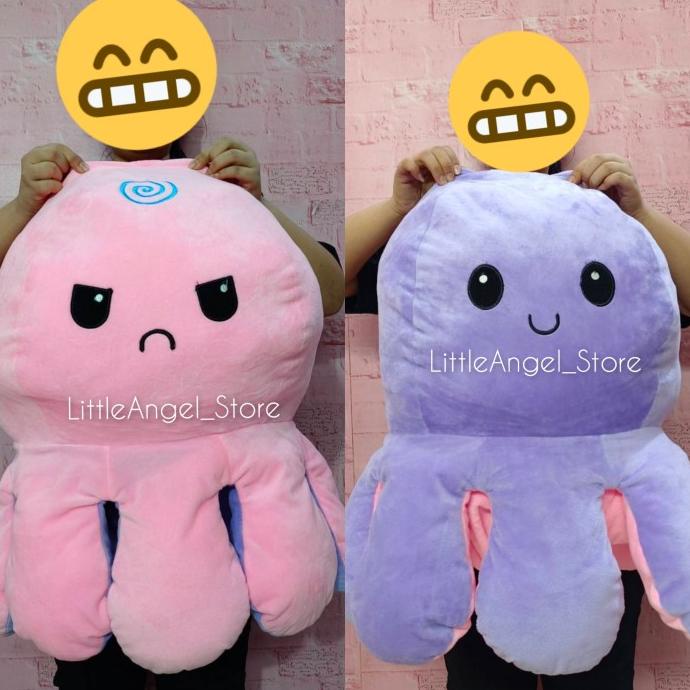 Boneka Cumi Gurita Octopus Tiktok Super Jumbo Giant Bolak Balik