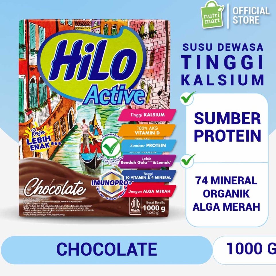 

VZZD5693 12.12 MALL HiLo Active Chocolate 1000 gram - Susu Tinggi Kalsium