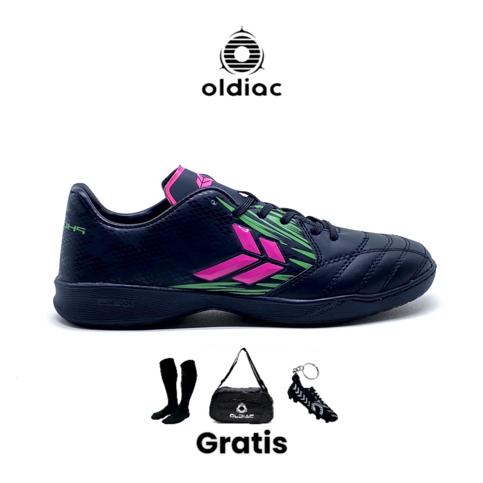 Langsung Atc.. oldiac Sepatu olahraga futsal phoenix garuda black pinkpurple