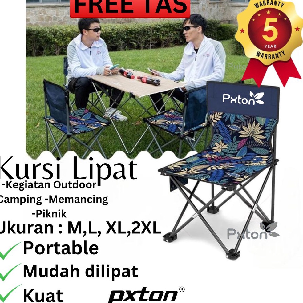 MURAH MERIAH. PXTON - Kursi Lipat Camping  Outdoor Portable Kursi Gunung / Bangku LIPAT / kursi mura