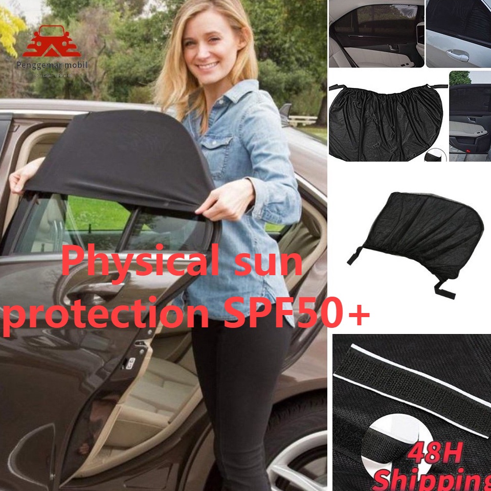 Siap Kirim.. 2Pcs Sunshade Tirai Mobil /Tirai kerai/Tirai Jendela Mobil Anti Panas Anti silau Penutu