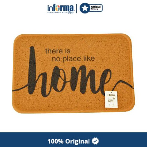 SPECIAL PRICE!. Informa - Informa Keset Pintu Printed Home - Cokelat Door Mat Kain Lap Kaki Serbagun