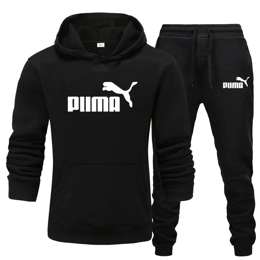 BOOMING. Setelan Celana Jogger & Jumper Hoodie PUM4 II Set sweater Hoodie dan Celana Joger Panjang (