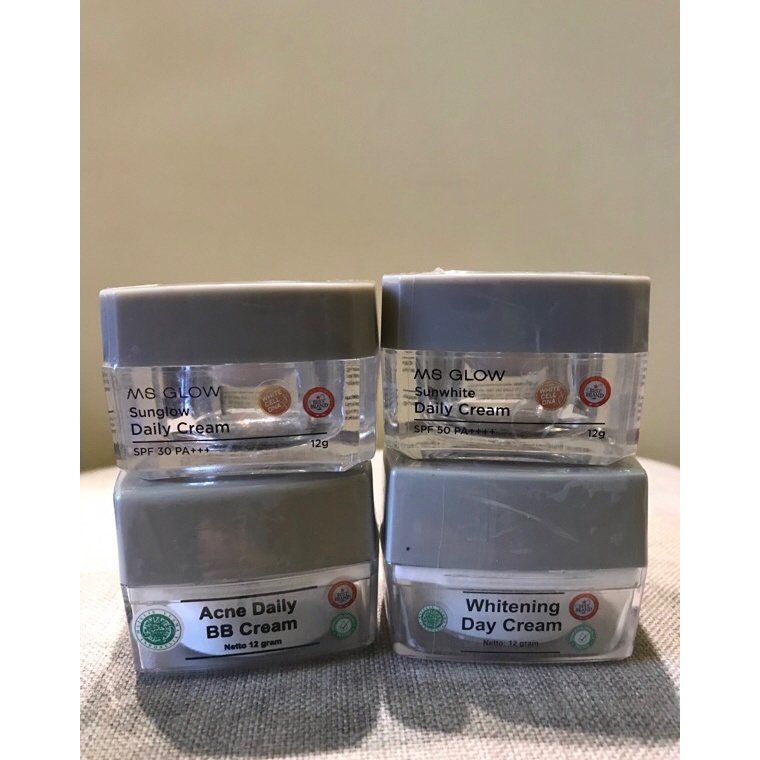 Produk Terkini.. Whitening day cream ms glow / cream siang ms glow / krim pagi ultimate acne msglow 