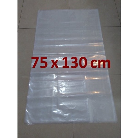 Terlaris Kantong Plastik Bening Besar 75X130 Cm Pe Tebal - Kantong Sampah 75 X