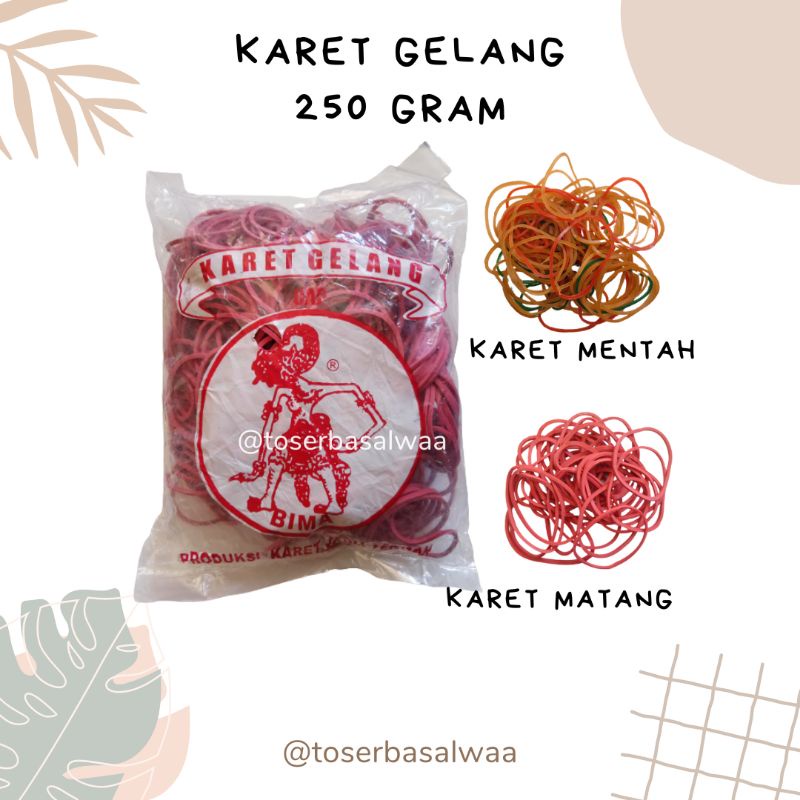 Karet Gelang Karet Kolong 250gr Mentah Matang