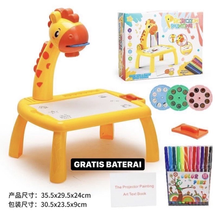 Meja Gambar Anak Proyektor - Gambar Edukasi Anak - Mainan Menggambar