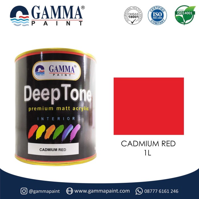 

Deeptone - Cadum Red - Cat Tembok Matt Acrylic 1L