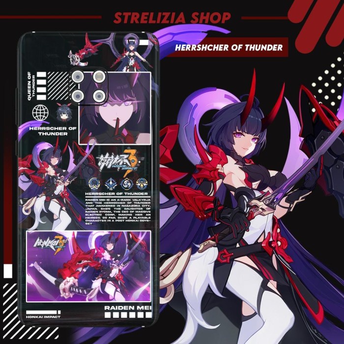 DISKON SPESIAL PHONE CASE HONKAI IMPACT HERRSCHER OF THUNDER RAIDEN MEI TERLARIS