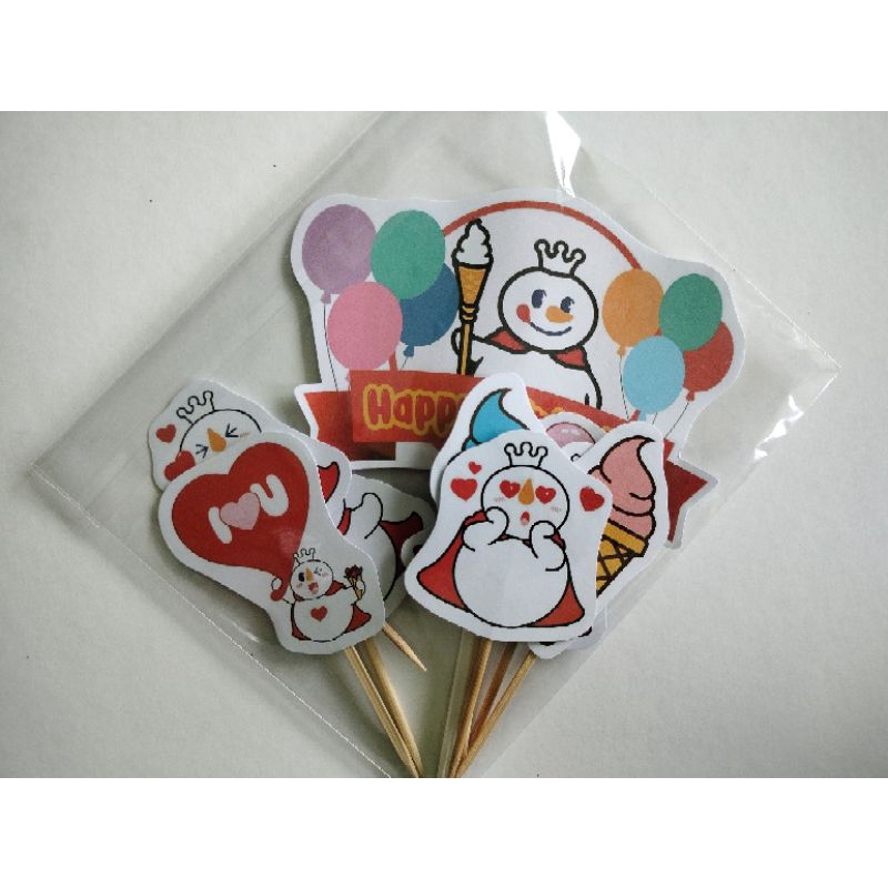 Topper Cake Mixue/Topper Cake Ultah/Asesoris kue Ultah