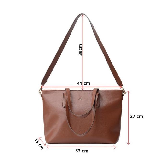 Promo Povilo Kira Tote Bag Brown Terbatas Hanifauh