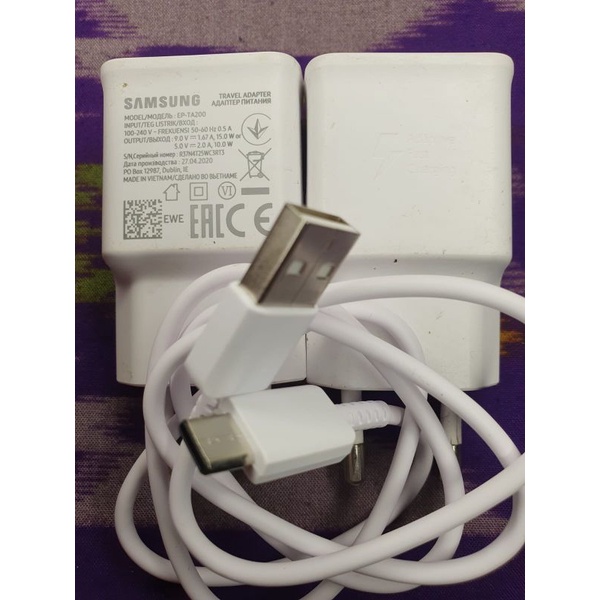 charger original asli bawaan hp Samsung A52S fast charging 15W kabel TYPE C support  A32 A22 A13 A51