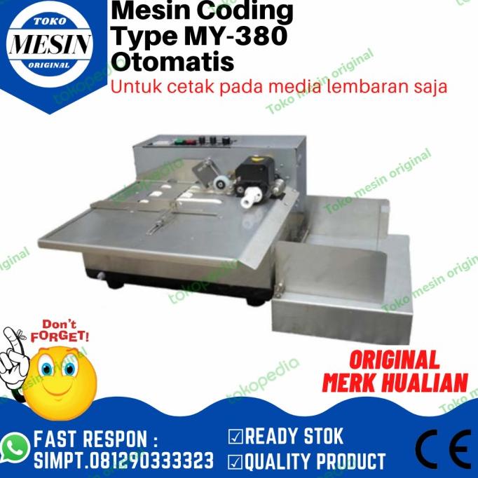 Mesin coding my-380 F/W Otomatis mesin cetak expired date Hualian
