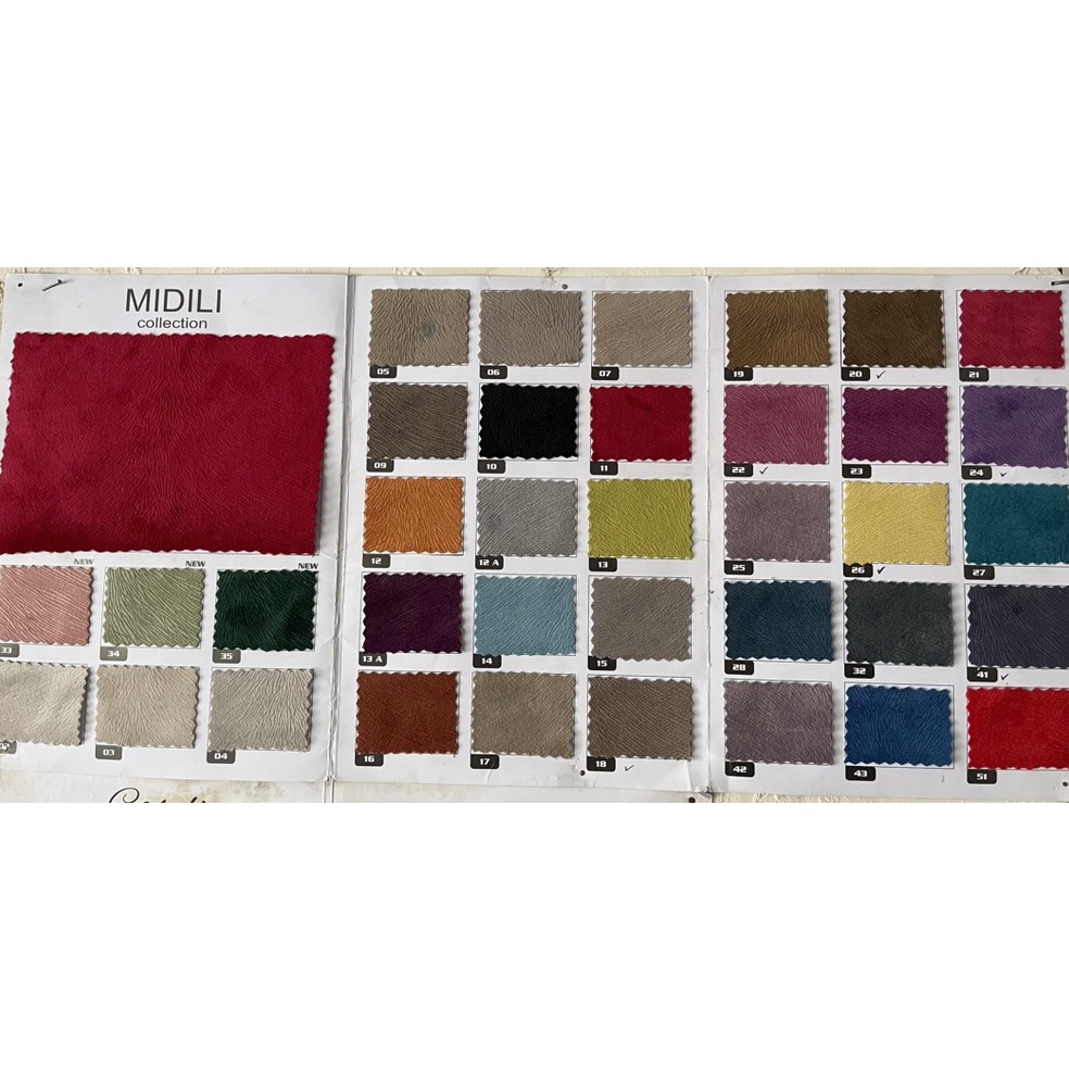 KodeM2y2X HARGA TERMURAH KAIN POLOS MIDILI / KAIN MEDALI/KAIN TAVOS/MIDILLI UNTUK FURNITURE KURSI SO