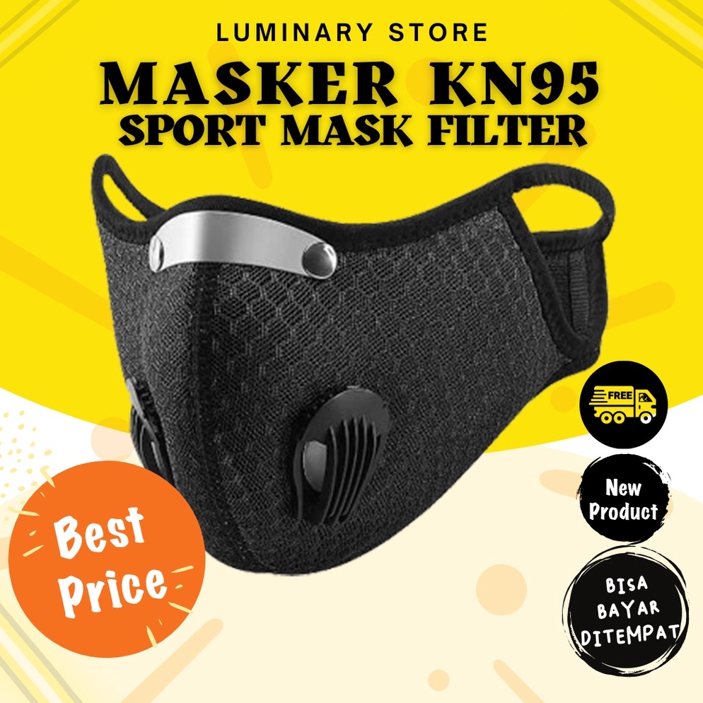 MURAH. Masker KN95 Sport Mask Filter Carbon Masker Kesehatan Masker Kain Motif Masker Brukat Murah