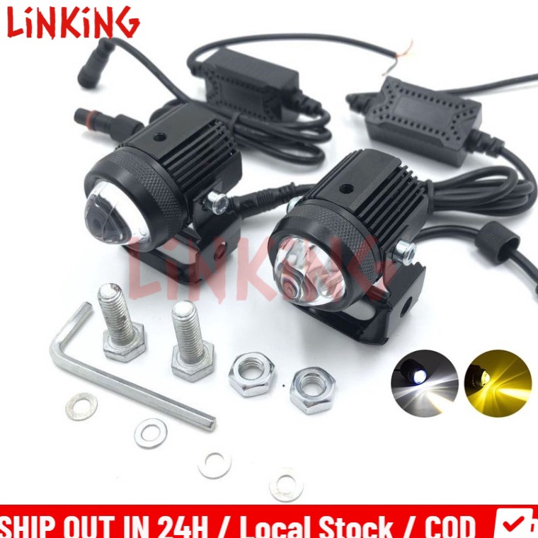 PALING DIMINATI. <Dengan Kipas>2Pcs 20W Lampu Tembak Laser Led Mini 2 Warna - Lampu Tembak Sorot Fog