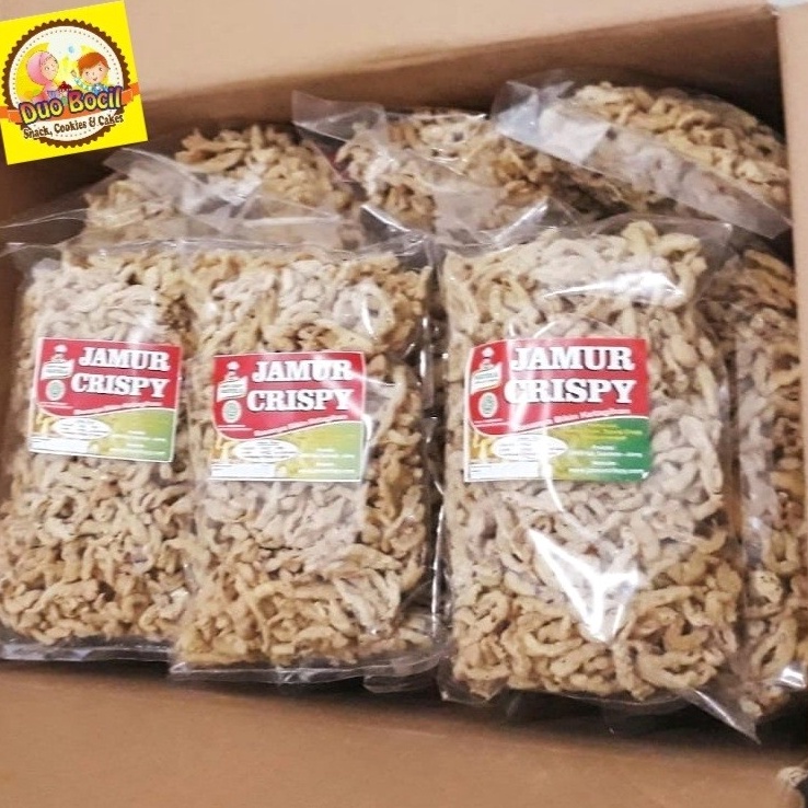 

➢☋★✭ Keripik Jamur Tiram Gurih Renyah 250 Gram - Duo Bocil Snack Harga Murah