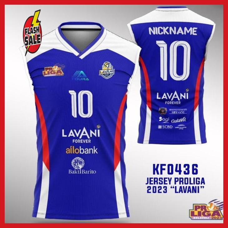 Baju Kaos Jersey Proliga 2023 Lavani Bola Voli Fullprint aviantibora