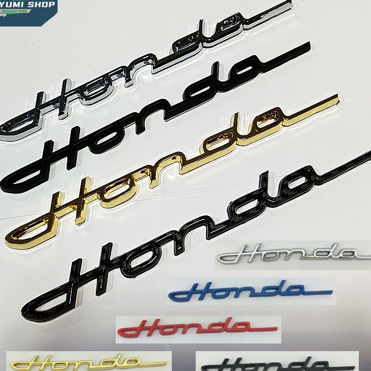 ✔ Emblem Logo Honda/emblem honda latin/Warna Merah Hitam Biru Chrome Gold Carbon Best Qualty/SATU BI