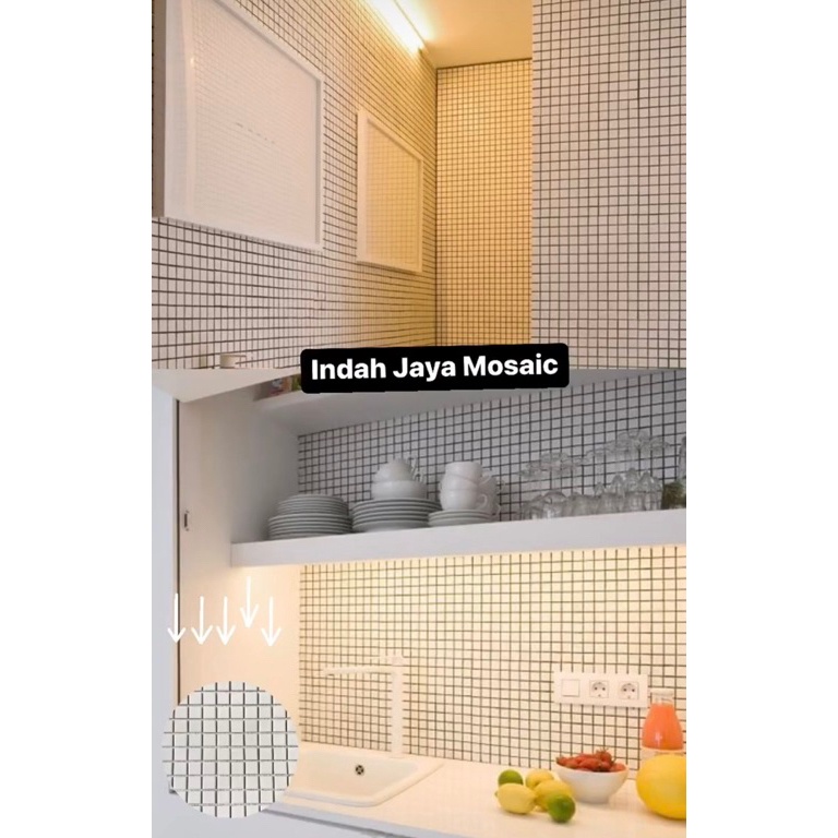 Paling Popular.. keramik mosaic kotak putih 30x30 cm | mosaic keramik kamar mandi Z0D