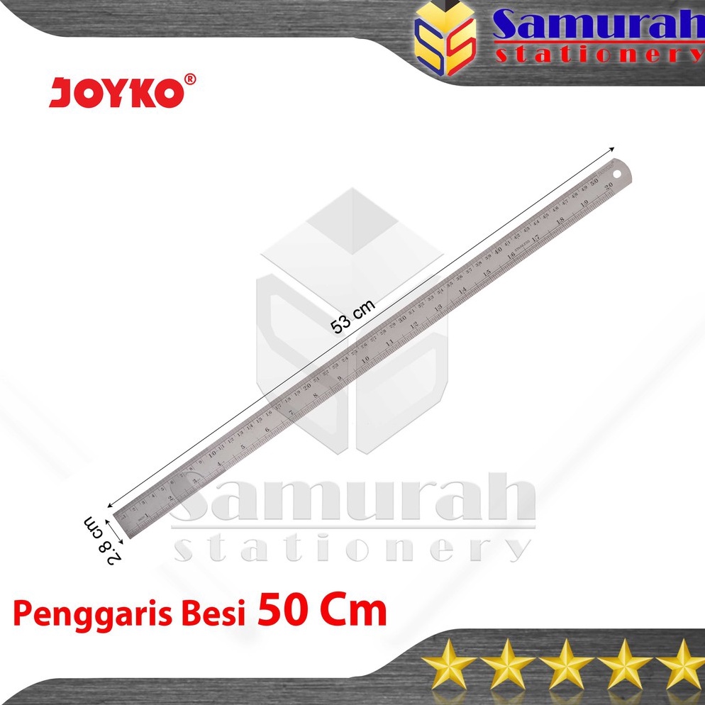 

[PROMO QPM3] Penggaris Besi Joyko Panjang 50 cm RL-ST50 / per PCS / Ruller Stainless 50cm ST50 7M8