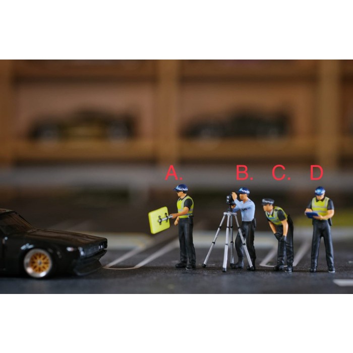 Figure speed police polisi skala 1/64 hotwheels tarmac inno KS09